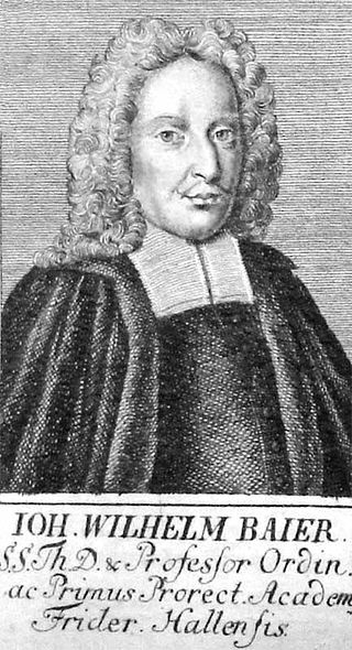 <span class="mw-page-title-main">Johann Wilhelm Baier</span> German theologian (1647–1695)