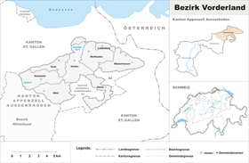 Plassering av Vorderland District