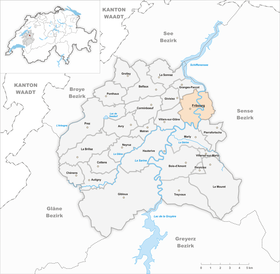 Harta orașului Freiburg Fribourg