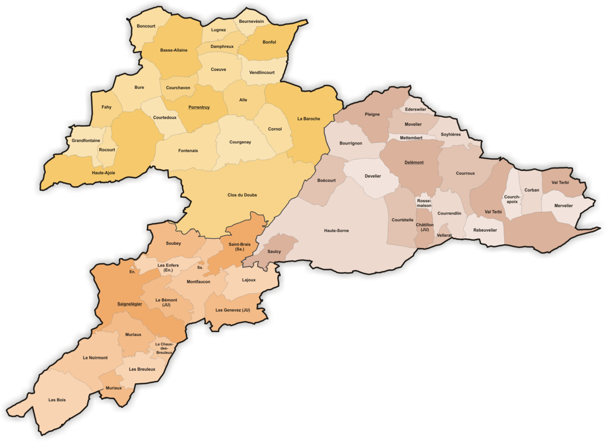 Municipalities of the canton of Jura