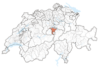 मानचित्र जिसमें नीडवाल्डन कैन्टन Kanton Nidwalden Canton of Nidwalden हाइलाइटेड है