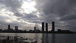 Kashii-teriha view W from Kasumigaoka Higashi-ku Fukuoka 20230109.jpg