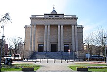 Cathedral of Christ the King, seat of the Roman Catholic Archdiocese of Katowice Katowice-Srodmiescie S - katedra Chrystusa Krola + kuria (9).jpg