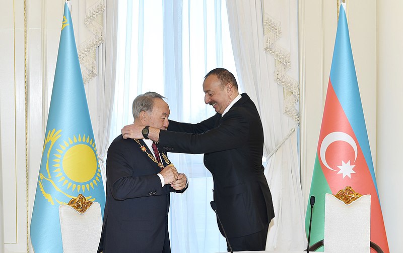 File:Kazakh President Nursultan Nazarbayev presented with "Heydar Aliyev" Order 2.jpg