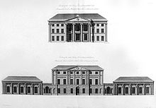Elevations of the north and south fronts of Kenwood by Robert and James Adam Kenwood by Robert and James Adam, published 1764 edited.jpg
