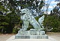 Komainu at Hōkoku, a Shinto shrine in Chuo-ku.