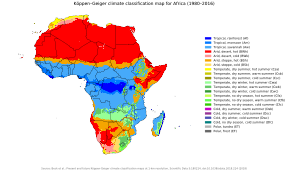 Köppen climate classification map for Argentina for 1980–2016