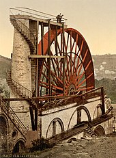 Lady Isabella Wheel, Laxey, Isle of Man, used to drive mine pumps Laxey Wheel 08676u.jpg