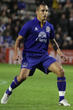 Osman playing for Everton in 2011