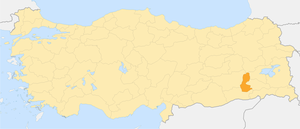 Батман на мапі Туреччини