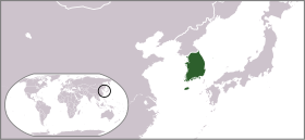 Localização de Coreia do Sul