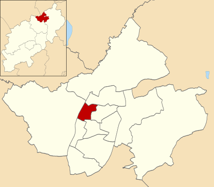Location of Lodge Park ward