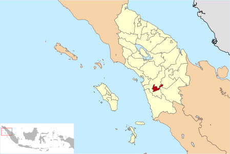 Peta Lokasi Kota Padang Sidempuan di Sumatra Utara