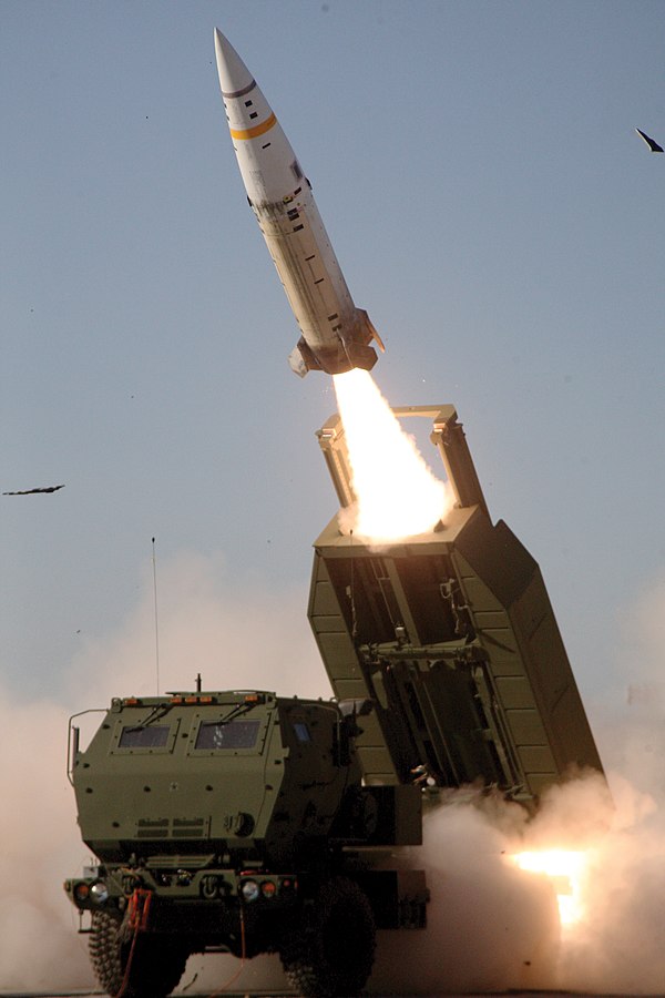 ATACMS being launched by a M142 High Mobility Artillery Rocket System in 2012