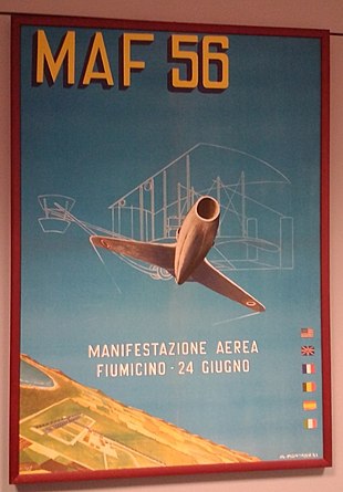 Manifesto della Manifestazione Aerea Fiumicino (MAF 56) del 24 giugno 1956[6]