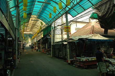 Covered bazaar leading to Wat Phra That Doi Wao