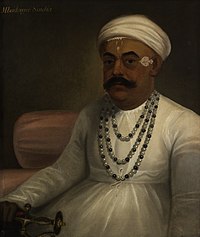 Mahadaji Shinde was instrumental in resurrecting Maratha power in North India after the Battle of Panipat in 1761 Mahadaji Sindhia.jpg