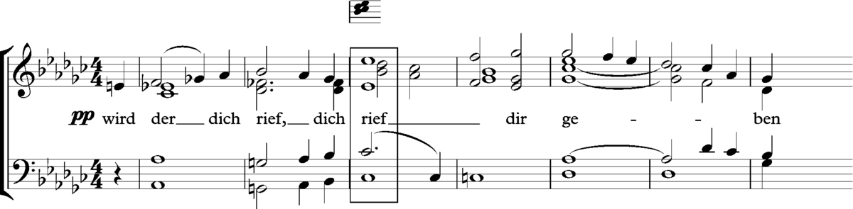 Mahler Symphony 2 finale Fig 32, bars 4–10