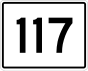 Marcador de la ruta estatal 117