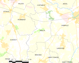 Mapa obce Meslin