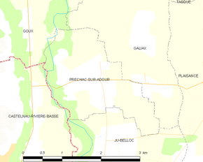 Poziția localității Préchac-sur-Adour