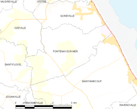 Mapa obce Fontenay-sur-Mer