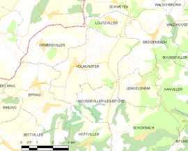 Mapa obce Volmunster
