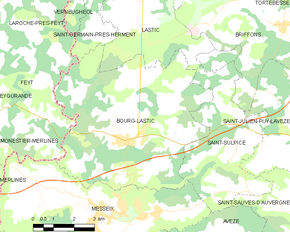 Poziția localității Bourg-Lastic