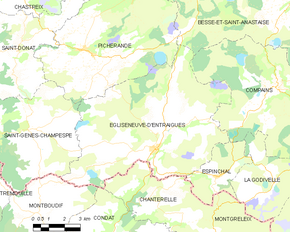 Poziția localității Égliseneuve-d'Entraigues