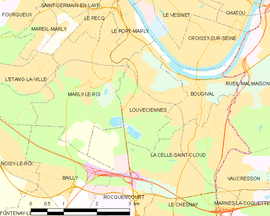 Mapa obce Louveciennes
