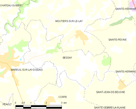 Mapa obce Bessay