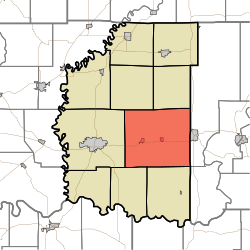 Map highlighting Barr Township, Daviess County, Indiana.svg