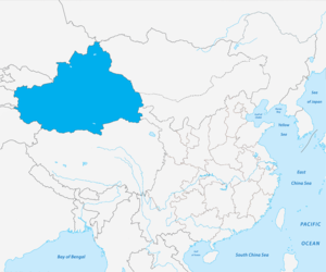 Map of East Turkestan highlighted.png