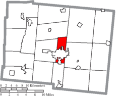 Lokasi Danau Township di Logan County