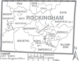 Kaart van Rockingham County