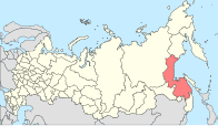 Хабаровский край на карте России