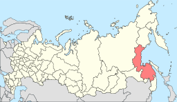 Chabarovsk krajs läge i Ryssland.