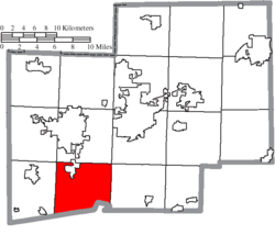 Bethlehem Township okulunun Stark County şehrindeki konumu