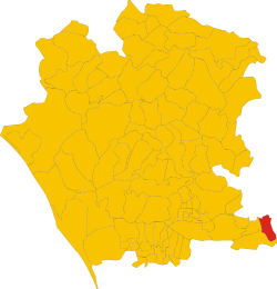 Elhelyezkedése Caserta térképén