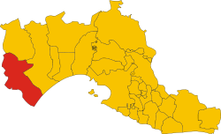 Elhelyezkedése Taranto térképén
