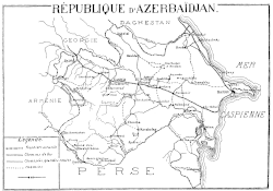 1919年巴黎和会单方面划定的阿塞拜疆建国区域