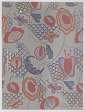 Маргарита Томпсон Зорах.  Полуабстрактный цветочный дизайн.  1919.jpg