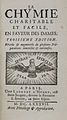 Chymie des Dames 1687 Marie Meurdrac title page