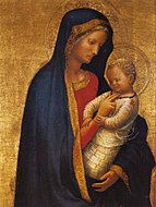 馬薩喬的《聖母子（義大利語：Madonna del solletico）》，24.5 × 18.2 cm，約繪於1426年，1988年始藏[23]