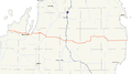 Map of Michigan State Route 72