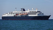 MV Minerva - a passenger ship built in Ukraine Minerva underway in Black Sea Krasnodarskiy Kray Sochi 8 October 2015 (cropped).jpg