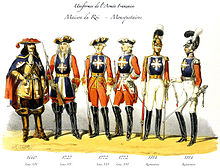 Uniforms of Musketeers of the Guard, 1660-1814 Mousquetaires du roi.jpg