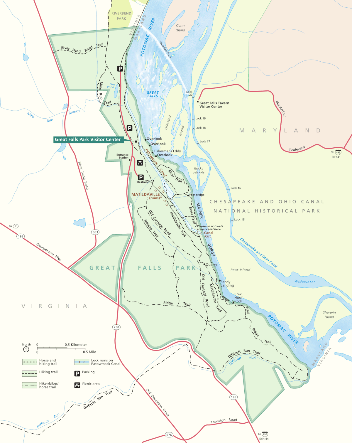 great falls park map File Nps Great Falls Park Map Gif Wikimedia Commons great falls park map