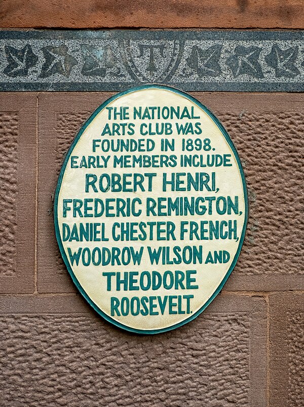 Placard on the exterior of the building.
