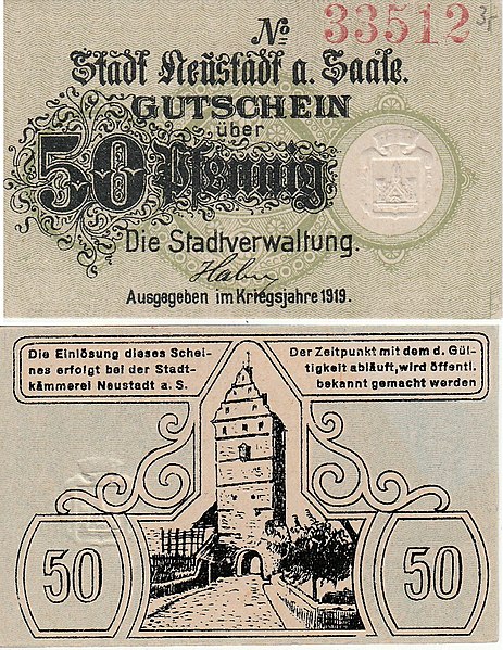 File:Neustadt (Saale) - 50Pf. 1919.jpg